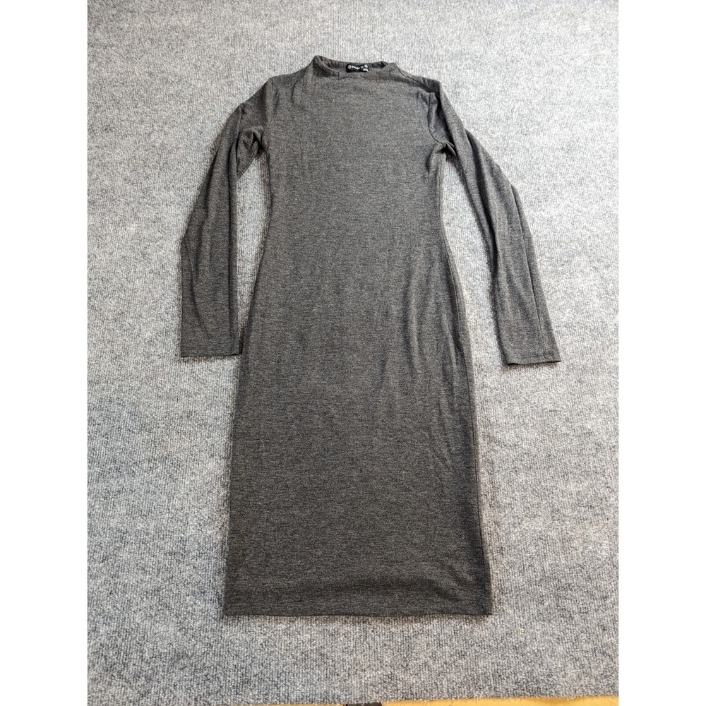 Popular 21 Dress Womens Small Gray Bodycon Long Sleeve